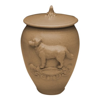 Doggy Pale Apple Ceramic Cremation Urn