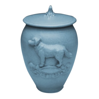 Doggy Sapphire Blue Ceramic Cremation Urn