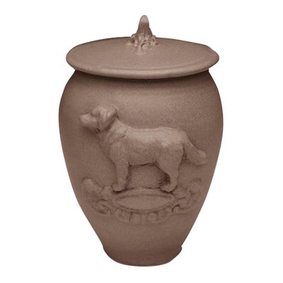 Doggy Black Bronze Ceramic Cremation Urn