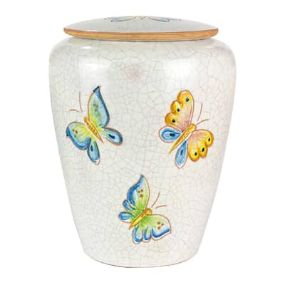 Colorful Butterfly Ceramic Cremation Urns