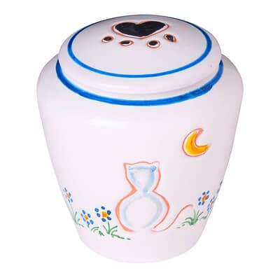 Colorful Night Kitty Cremation Urns