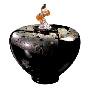 Como Blackolodas Glass Cremation Urn