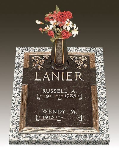 Companion Dogwood Deep Bronze Headstone