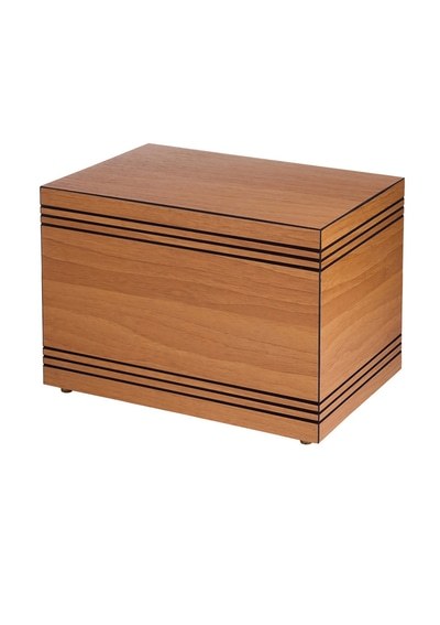 Contemporary Wood Memorial Cremation Urn 