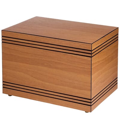 Contemporary Wood Memorial Cremation Urn 