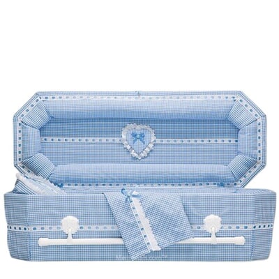 Country Blue Small Child Casket