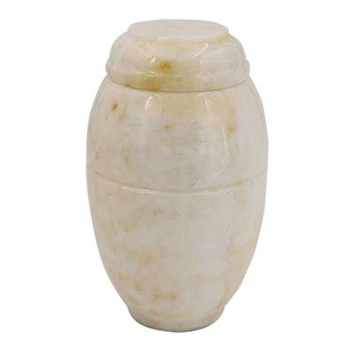 Cream Marble Large Pet Urn