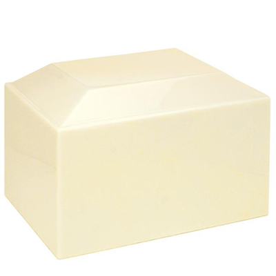 Creamy White Cultured Marble Urn