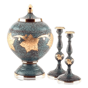 Marble Patina Memorial Cremation Urn Set