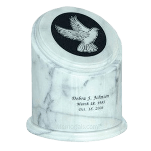 Crown White Marble Cremation Urns