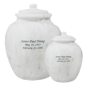 Legacy White Marble Cremation Urns