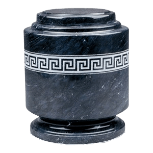 Greek Fret Marble Cremation Urn
