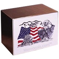 Eagle and Flag Cremation Urn