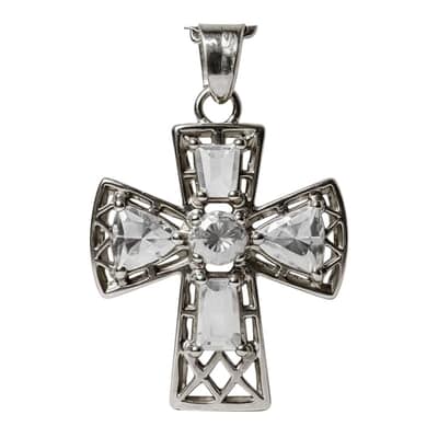Cross Cremation Diamond Necklace