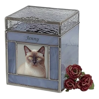 Crystal Glass Large Photo Pet Urn
