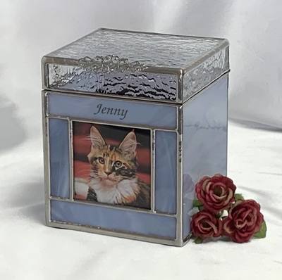 Crystal Glass Small Photo Pet Urn