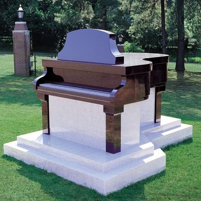 Custom Granite Piano Cemetery Mausoleum