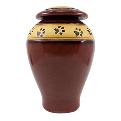 Dark Burgundy Ceramic Pet Urn