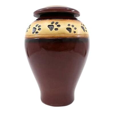 Dark Burgundy Medium Ceramic Pet Urn