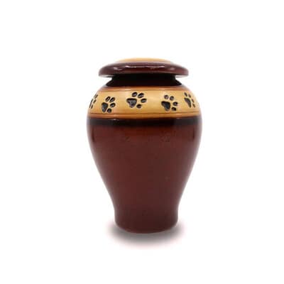 Dark Burgundy Small Ceramic Pet Urn