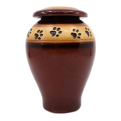 Dark Burgundy Small Ceramic Pet Urn