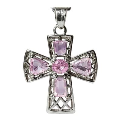 Dedication Cross Cremation Diamond Necklace