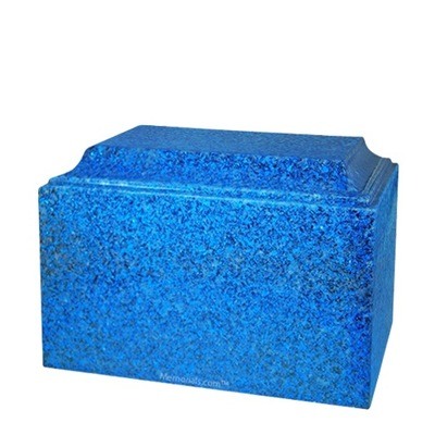 Deep Ocean Blue Cultured Granite Keepsake Urn