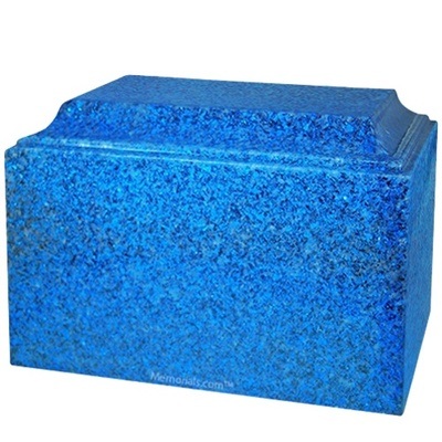 Deep Ocean Blue Cultured Granite Urn