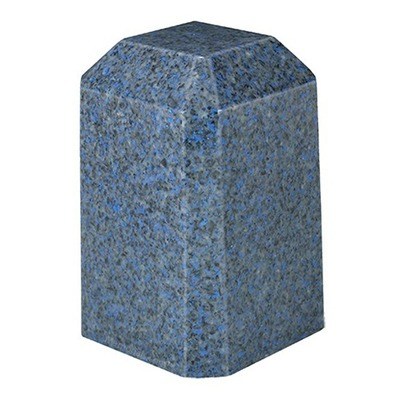 Deep Ocean Blue Granite Cultured Keepsake Urn