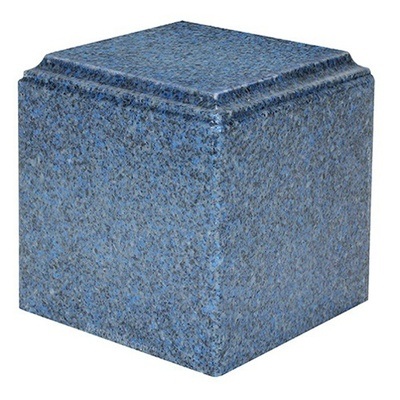 Deep Ocean Blue Granite Cultured Urn