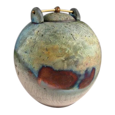 Deep Ocean Raku Urn