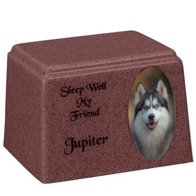 Delilah Oval Cultured Pet Photo Urn