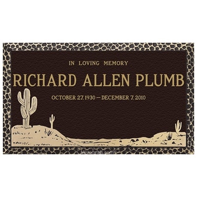 Desert Cactus Bronze Plaques