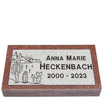 Desert Sunrise Granite Grave Marker 24 x 14