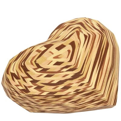 Desert Wooden Heart Cremation Urn