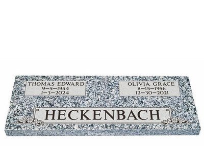 Devine Eternity Companion Granite Headstone 40 x 14