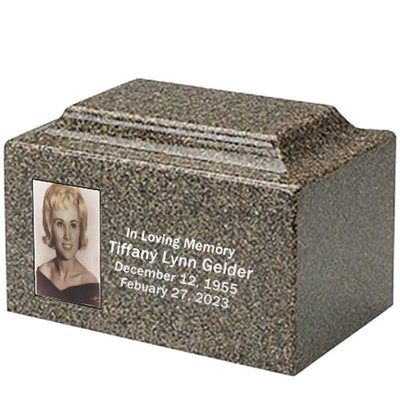 Devotional Granite Photo Urn