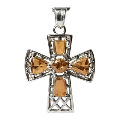 Devout Cross Cremation Diamond Necklace