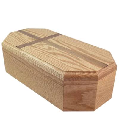 Dignified Oak Cremation Urn