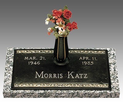 Dignity Gothic Bronze Grave Marker 24 x 12