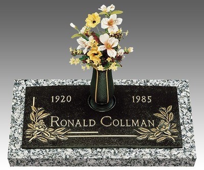 Dignity Magnolia Bronze Grave Marker 24 x 12