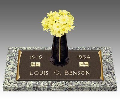 Dignity Scroll Bronze Grave Marker 24 x 13