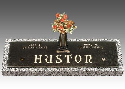 Dignity Simplicity Bronze Headstone 36 x 13