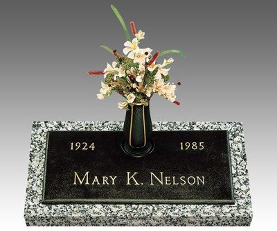 Dignity Simplicity Bronze Grave Marker 24 x 12