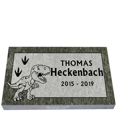 Dinosaur Child Granite Grave Marker