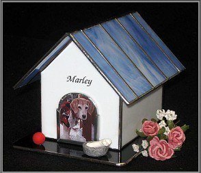 Dog House Small Cremation Photo Pet Urn
