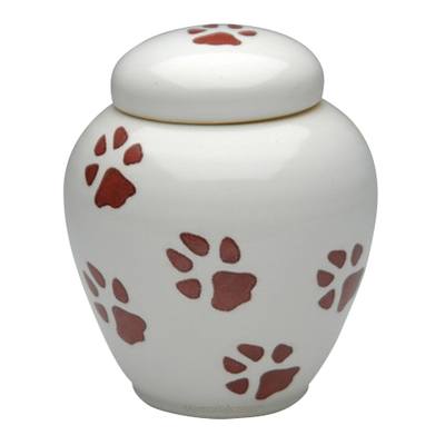 Dog Paws Ceramic Cremation Urn