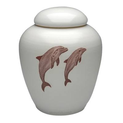 Peaceful Dolphins Companion Cremation Urn