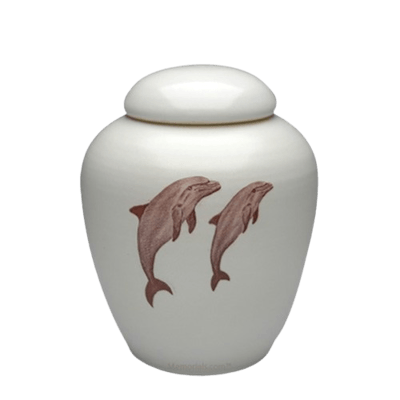 Peaceful Dolphins Medium Cremation Urn
