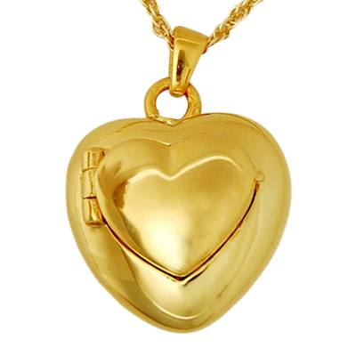 Double Heart Locket Keepsake Pendant II